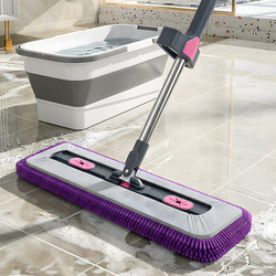 Chenille Flat Mop 2026 New Model, Hands-Free Washing, Household Use, One-Step Cleaning, Dual-Use for Dry and Wet, Lazy Mop