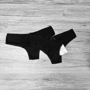 
European and American foreign trade single women's cotton underwear, sexy low-waist briefs, sweet lace half-covering panties