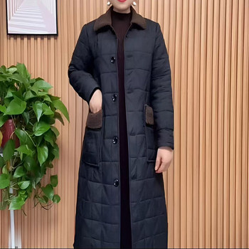 
Winter Fashion Mom Wear Warm Cotton Trench Coat Jacket