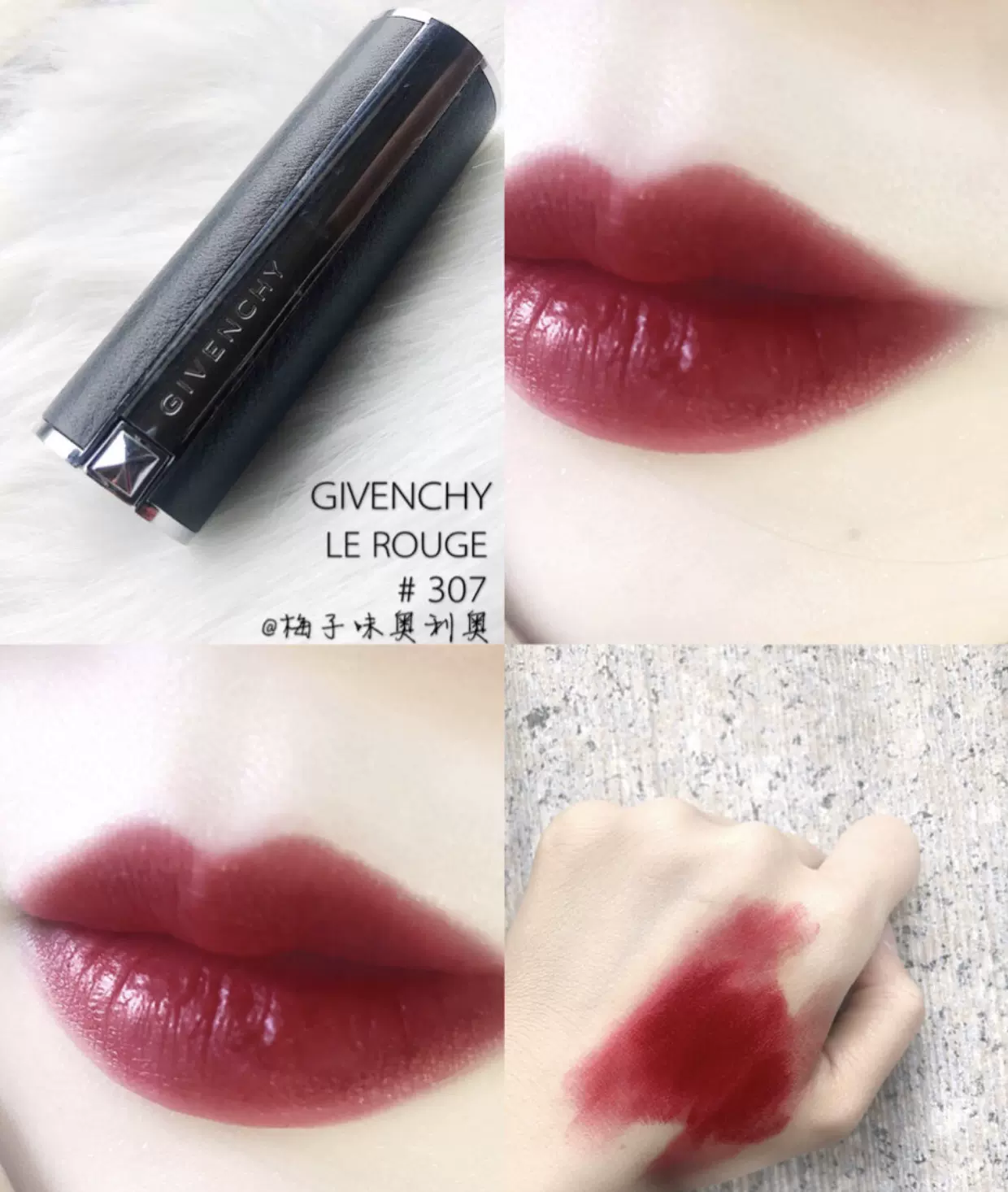 包邮现货givenchy纪梵希小羊皮口红307姨妈色n37红丝绒正红色持久