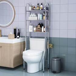 Bathroom Shelf Above the Toilet, Floor-Standing Bathroom Toilet Shower Room Multifunctional Washing Machine Storage Rack