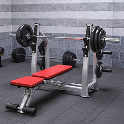 Commercial Multifunctional Bench Press Rack, Weightlifting Bench, Squat Rack, Integrated Barbell Rack, Barbell Set, Home Fitness Equipment, Stable