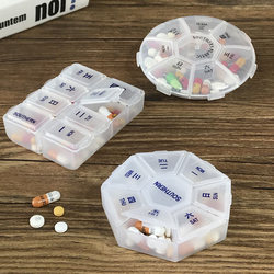 Portable Mini Pill Box for Taking Medicine on the Go, Pill Organizer for 7 Days a Week, Medicine Storage Box, Pill Divider
