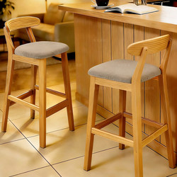Solid Wood High-Legged Bar Stools, Simple Home-Use High Chairs, Commercial Dining Chairs, Cashier Dining Table Chairs