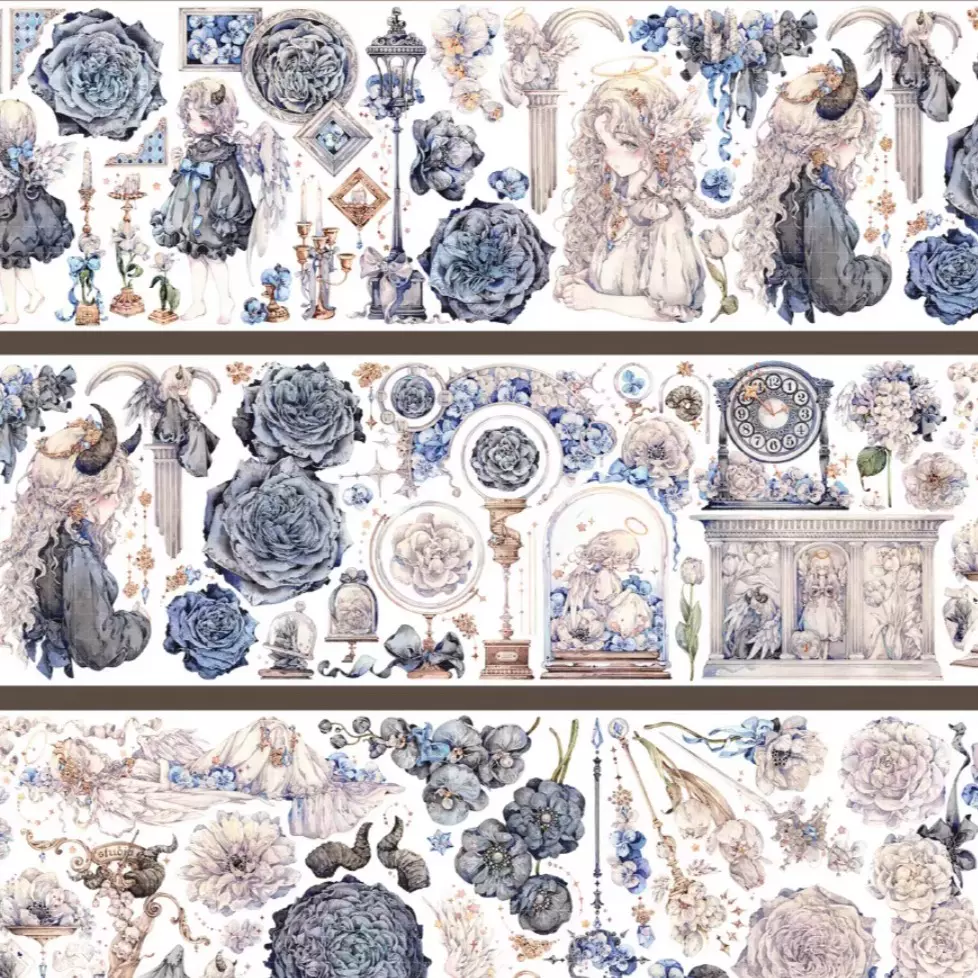 J1438＃爱人的眼睛是第八大洋(贝壳银)xxstudio切り売り海外人物マステ