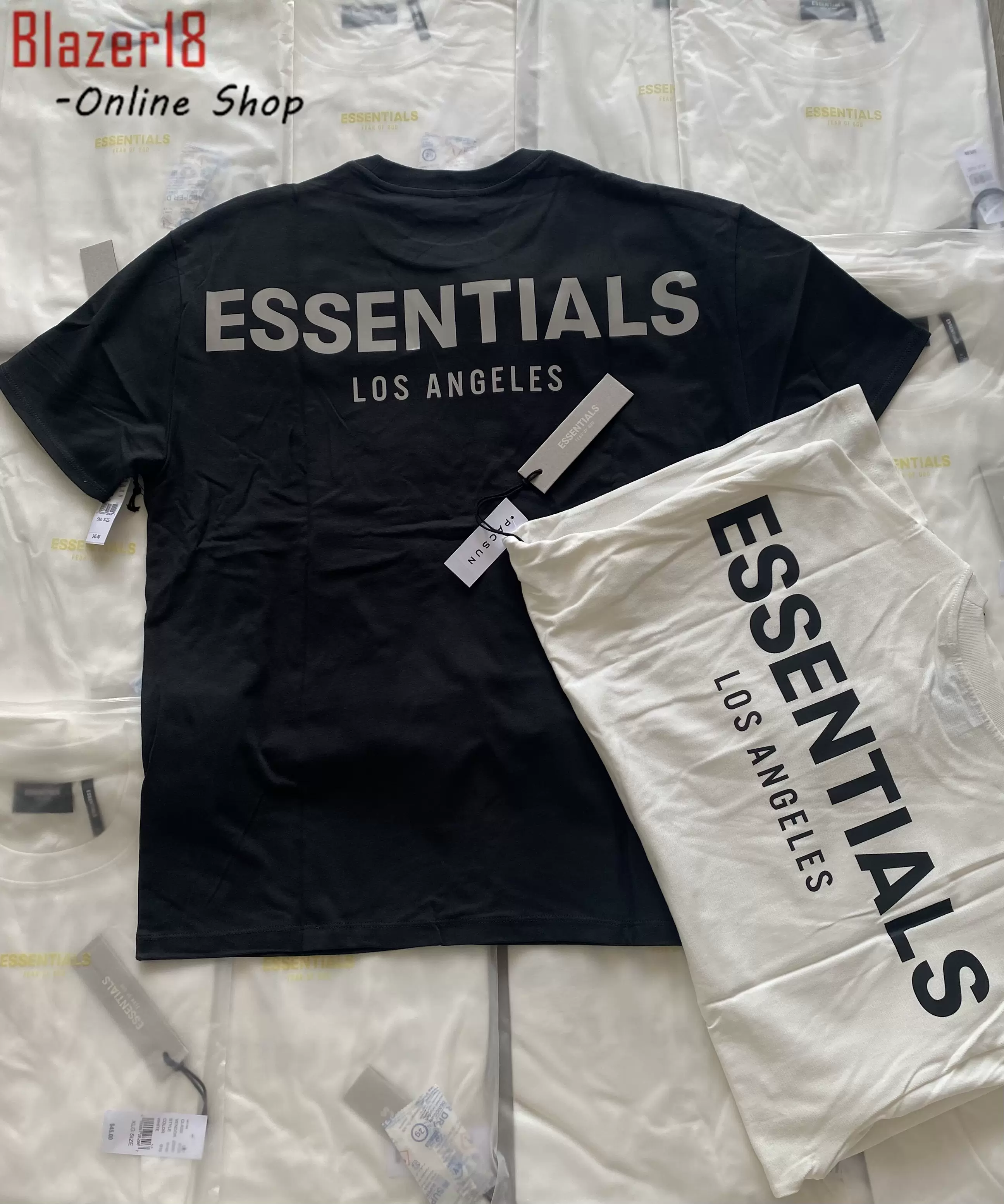 Fear of god Essentials fog 19ss LA限定洛杉矶短袖T恤-Taobao