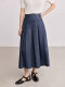 LILY2025 Spring New Women's Retro Loose Casual Versatile Skirt Pleated Skirt