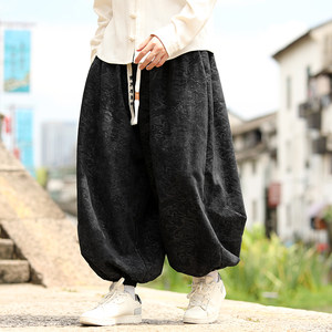 
Chinese style men's loose small feet harem pants men's casual pants autumn and winter ties bloomers youth casual pants