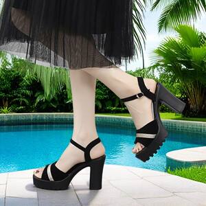 
Sandals Women's Comfortable New Style Fairy Thick Heel Waterproof Platform Thick Sole Catwalk Versatile One-Heel Fashion High Heels