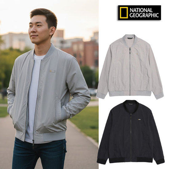 
Authentic Korean NG National Geographic men's and women's spring and summer sunscreen, waterproof and windproof baseball collar woven thin windbreaker jacket