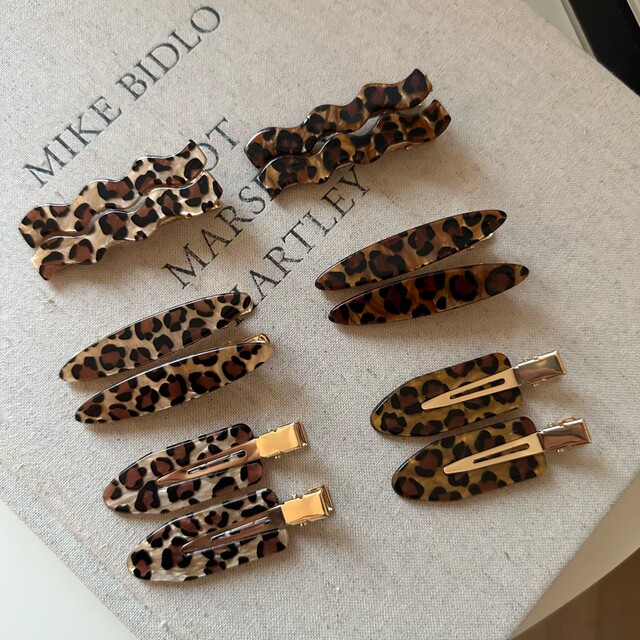 Autumn and winter new brown leopard print hairpin bangs clip broken hair side clip temperament versatile autumn and winter new side clip hairpin