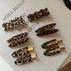Autumn and winter new brown leopard print hairpin bangs clip broken hair side clip temperament versatile autumn and winter new side clip hairpin