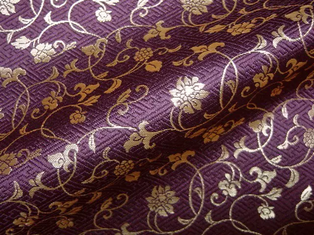 日本进口和风布西阵织织锦缎金襕织物回纹地花
