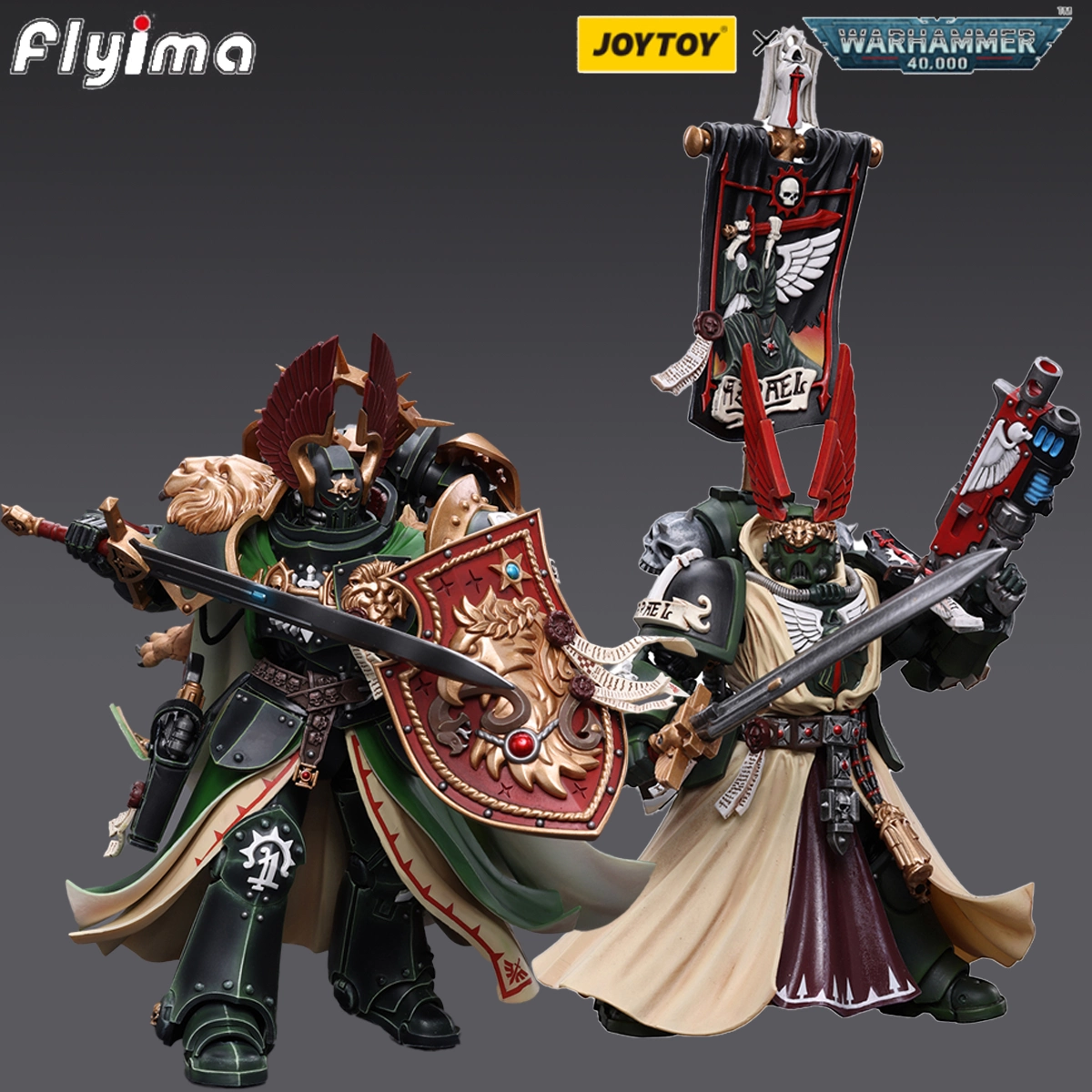 JOYTOY暗源战锤40K兵人模型黑暗天使艾尔庄森&阿兹瑞尔1:18可动收藏手办