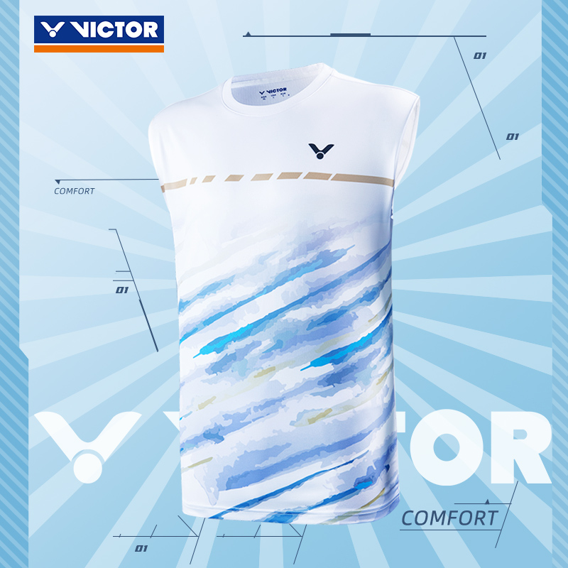 Victor 2024 メンズ ノースリーブ バドミントン ジャージ - T-29038