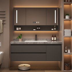 New Bathroom Cabinet Slate Ceramic Integrated Basin Simple Bathroom Washbasin Washbasin Cabinet Combination