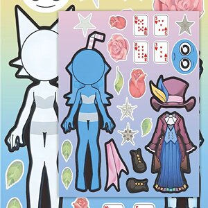 Rhythm Box Princess Dress Cartoon Girl Heart Children Princess DIY Dress Up Puzzle Fun Stickers Girls Toys