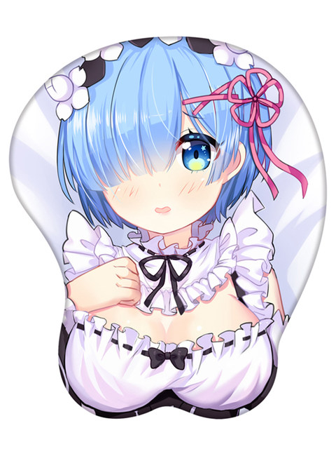 Original starting from scratch Rem E -sports game office three -dimensional mouse cushion wiring silicon glue wrist pad anime peripheral

