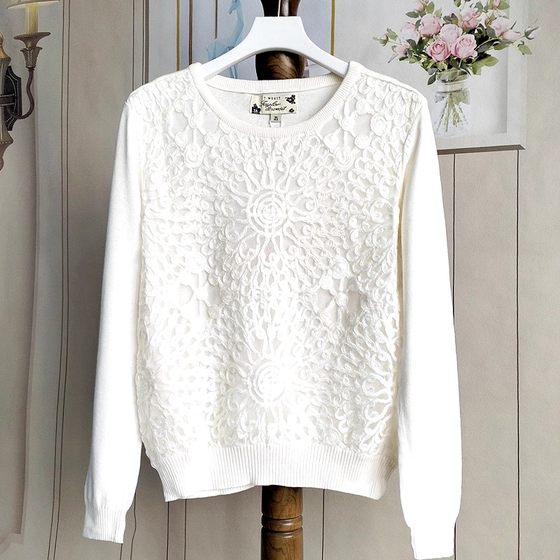 
Defect special offer girl round neck loose sweater thin pure cotton knitted bottoming shirt middle and high school student top