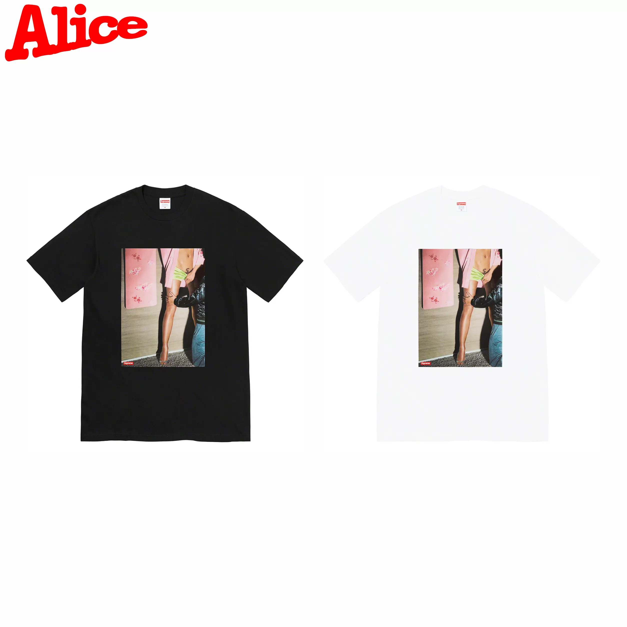 现货SS22 Supreme Model Tee 性感女人摄影模特照片人物短袖T恤-Taobao