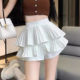 Sweet puffy skirt pleated cake A-line skirt women's double-layer puffy skirt pleated ruffled skirt
