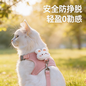 Cat traction rope can adjust the cat rope cute kittens to go out for special chest back with small dog pet supplies