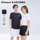 Fuchin style short-sleeved men's cool T-shirt women's top casual clothes breathable sportswear smoked badminton clothes