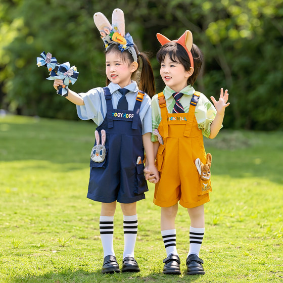 
Boys suit Zootopia Nick Fox costume summer girl rabbit police officer children's cos costume