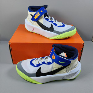 Cool City Nike children's shoes Team Hustle 10 children's non -slip and wear -resistant actual combat basketball shoes FB1395