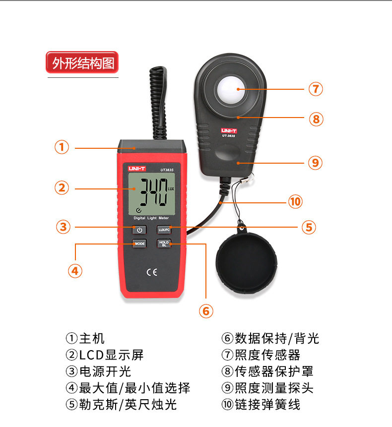 UNI-T UT383BT Digital Bluetooth LuxmeterMini Light Meter Handheld - Foto 2