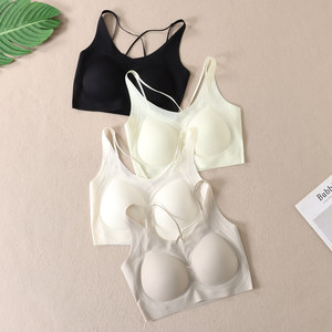 
Nude sense, traceless cross-beautiful back bra for women in summer ice silk cool invisible thin breathable underwear F166