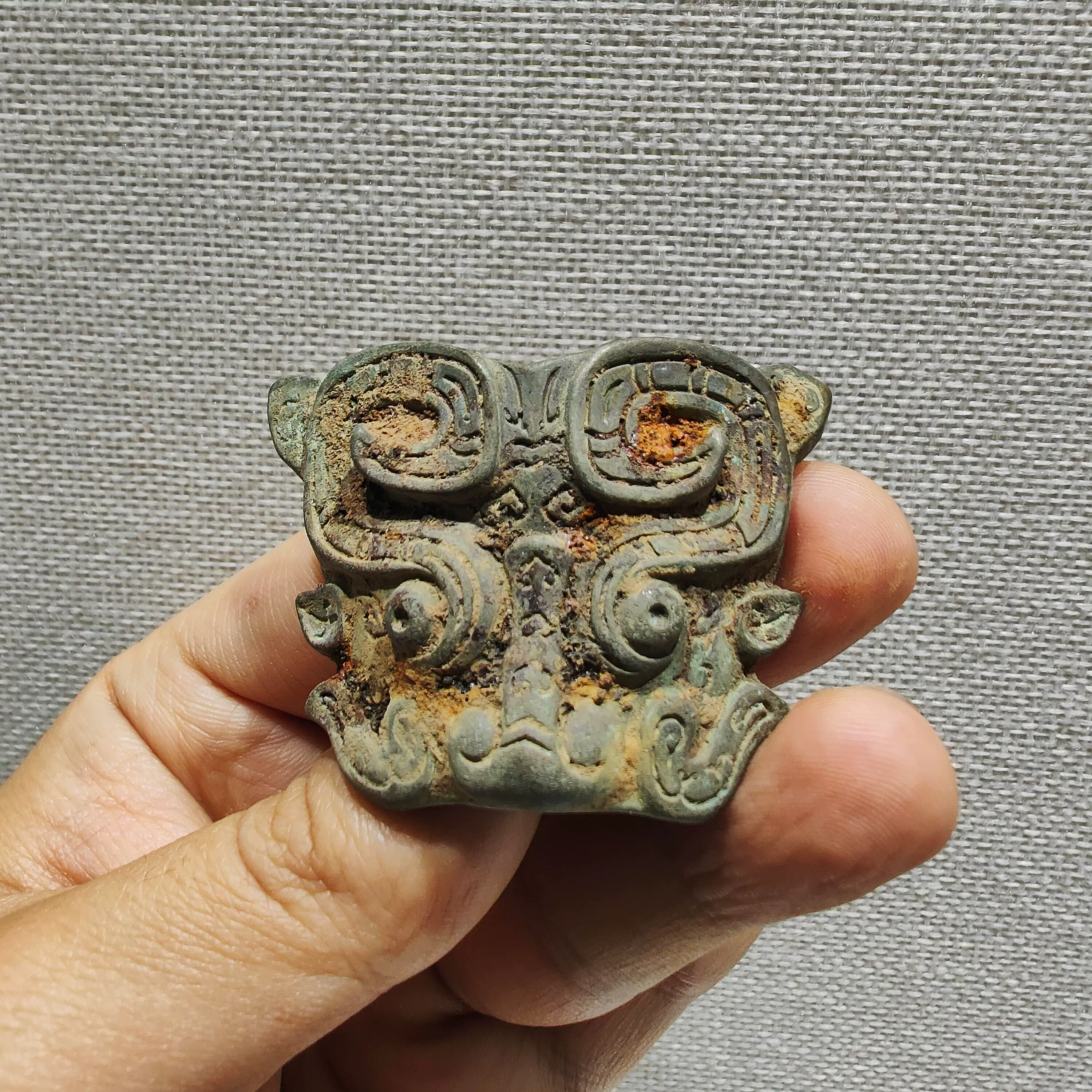 战汉青铜兽面特价777铜器物件老古玩真品仿古铜镜