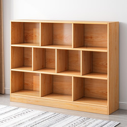 Bookshelf Floor-Standing Storage Rack Student Home Bookcase Living Room Living Room Kindergarten Storage Cabinet Grids Cabinet Bedside Cabinet