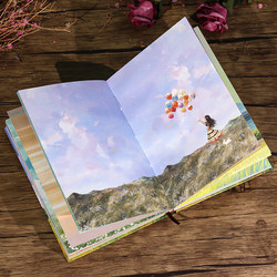 Life Is a Wilderness Illustration Coloring Page Diary Thickened Creative Vintage Notebook Account Book Literary High-Value Student