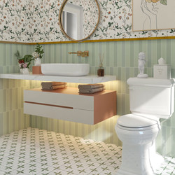 Trendy Green Minimalist 300X300 Matte Small Floor Tiles for Kitchen, Bathroom, Small Floral Tiles for Homestay, Balcony Floor Tiles