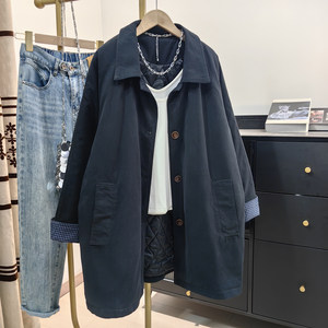 
2025 Autumn and Winter Black Padded Windbreaker Women's Korean Casual Loose Mid-Length Plaid Sleeves Diamond Cotton Warm Jacket