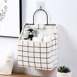 Fabric Storage Hanging Bag, Wall-Mounted Dormitory Wall Storage Bag, Behind-The-Door Bathroom Hanging Clothes Bag, Magic Storage Bag