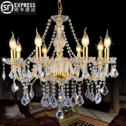 European-Style Candle Crystal Chandelier for Living Room, Bedroom, Elegant Glass, Simple Wedding, Duplex Building, Ktv, Hotel, Restaurant Lighting