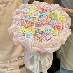 Mother's Day Finished Product Jingdezhen Ceramic Bouquet Birthday Gift Bouquet for Girls, Best Friends, Wife, Mom, Valentine's Day