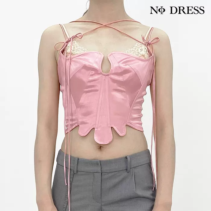 Nodress ピンク 皮 ベアトップ お得セール odessa-journal.com