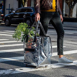 Domestic Swiss Hulken Foldable Trolley Bag for Grocery Shopping, Mobile Wheels, Large Capacity, Jennie Same Style Hulken Bag