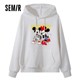 Semir hooded sweatshirt for women 2025 spring new pure cotton hoodie Korean loose cartoon Mickey top student jacket