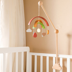 Newborn Montessori Bed Bell Crib Bell Soothing Toy Stand Hanging Rotatable Baby Rattle Bedside Hanging Ornament