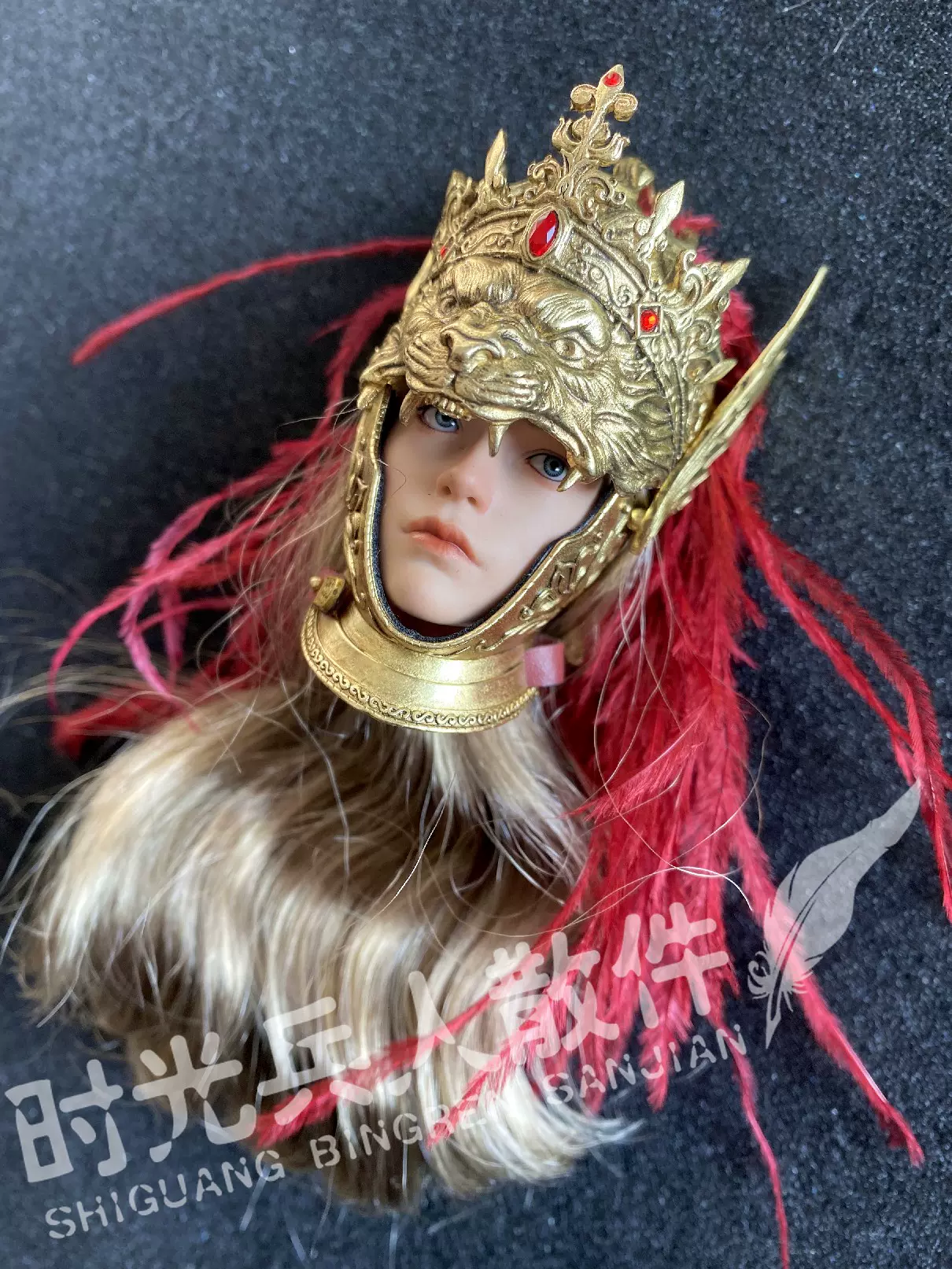 B67 POP COSTUME ALS-020 狮心女王女骑士颈甲+头盔头雕1/6模型-Taobao 