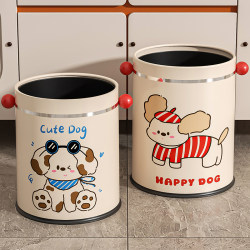 Cute High-Looking Trash Can for Home Use 2025 New Style Kitchen Living Room Toilet Bathroom Bedroom Large Trash Can