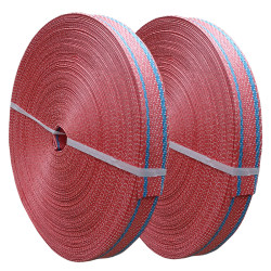 Fiber Braided Flat Strap, White and Orange, Wear-Resistant, Thickened, for Greenery, Transporting Trees, Bundling Flat Rope, Glass Binding Strap
