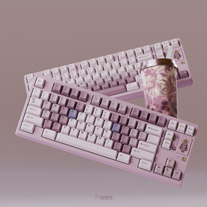 
TUTKEYS / Soya Tujiang Keycap Taro Mud Bobo Ragdoll Cat Theme Purple Sublimation PBT Keycap