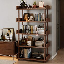 Solid Wood Storage Rack, Multi-Layer Storage Rack, Living Room Floor-Standing Bookshelf, Bedroom Wall-Mounted Home Wooden Shelf, Display Display Rack