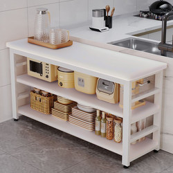 Kitchen Multifunctional Storage Rack, Floor-Standing Cutting Table, Workbench, Microwave Oven, Cookware Storage Rack, Narrow Cabinet