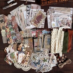 Junk Journal Vintage Material Pack for Journaling Collage Sticky Notes Stickers